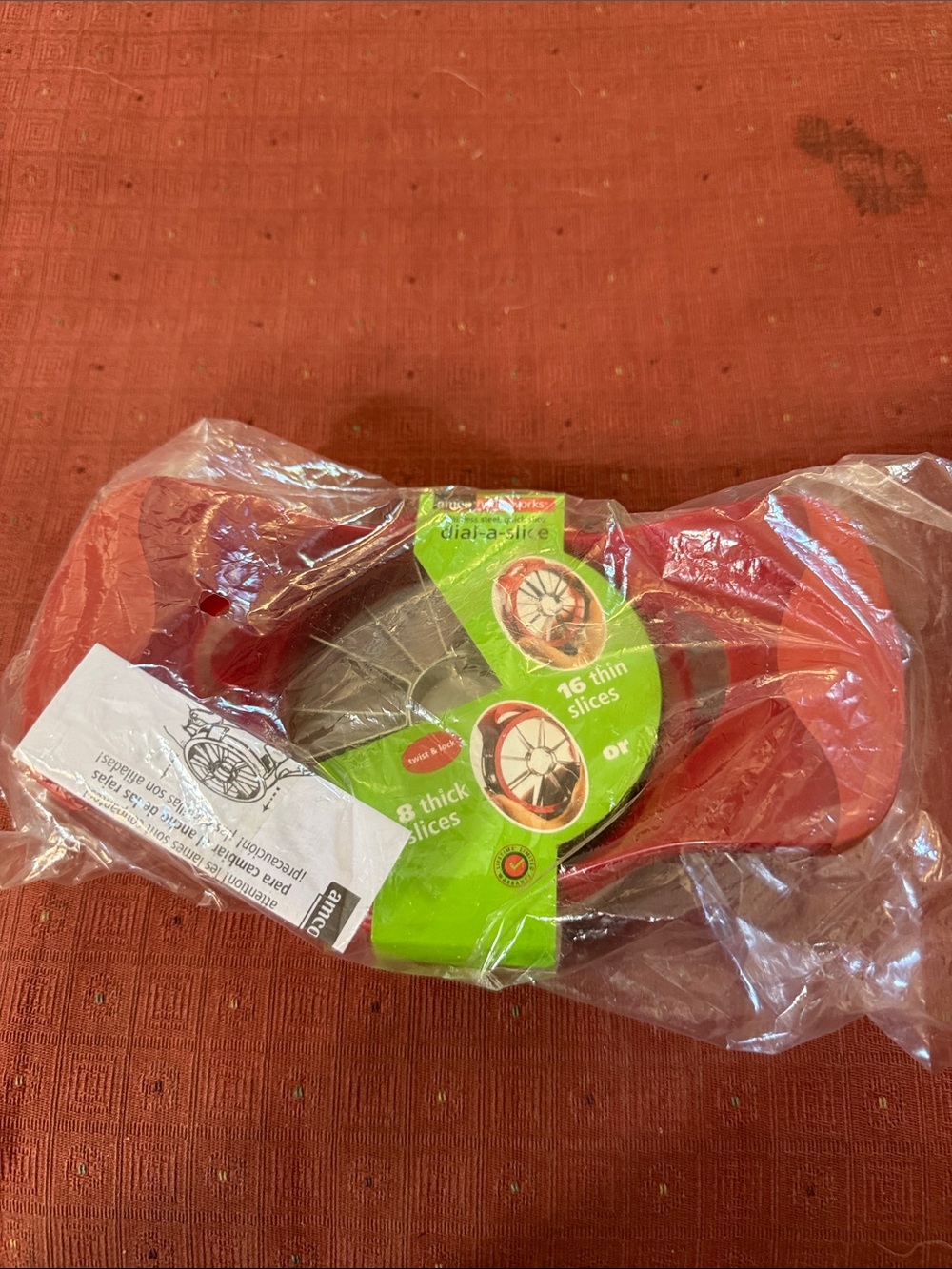 Red Apple Slicer and Corer Cake Topper Tool - Unbranded